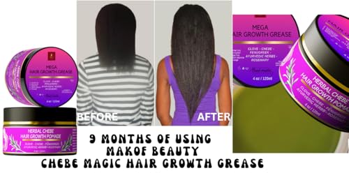 Chebe Hair Growth Grease - Herbal Pomade for Hair Loss & Edges - 4oz