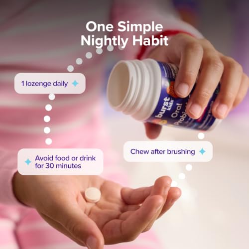 Kids Probiotics Lozenges with Strawberry Vanilla Flavor - Oral & Gut Health Support