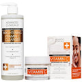 Advanced Clinicals Vitamin C Hydrating Face Gel Cream + Vitamin C Hydrating Facial Cleanser Bundle