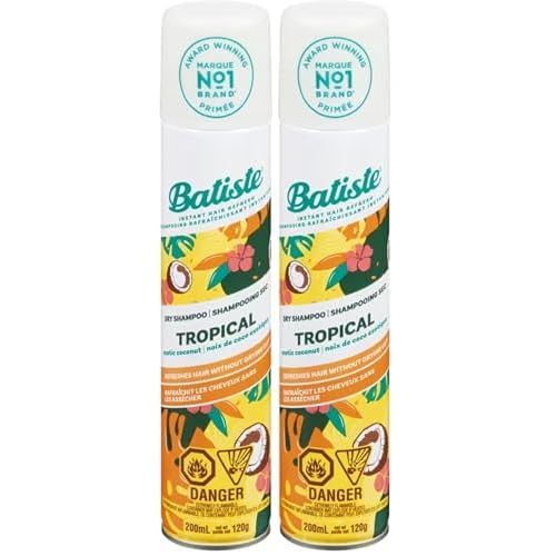 Batiste Dry Shampoo, Tropical, 6.73 Ounce (Packaging May Vary) (Pack of 2)