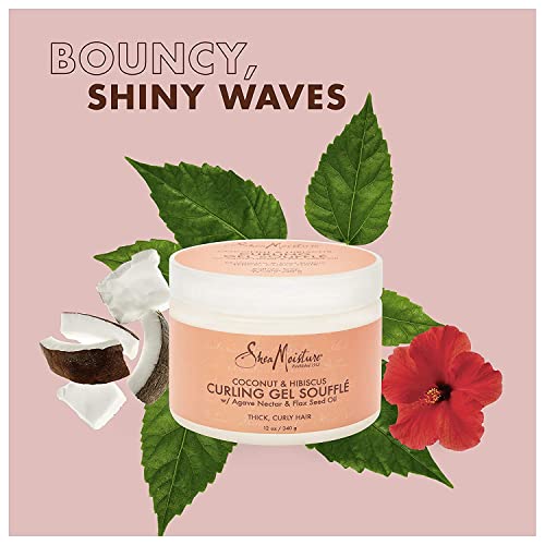 Shea Moisture Coconut & Hibiscus Gel Souffle 12 Ounce (354ml) (3 Pack)