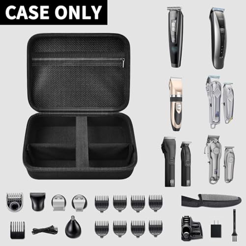 Large Black Hair Clipper & Trimmer Organizer Case for Men Grooming Kits