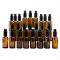 29.57ml Amber Glass Spray Bottles Pack of 24 with Fine Mist Sprayers