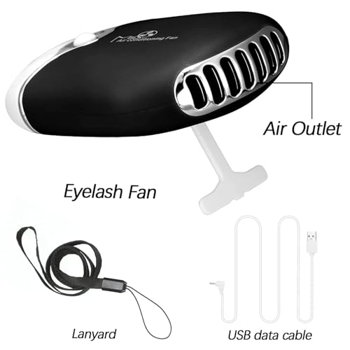 Lash Extension Practice Kit, Eyelash Extension Training Kit for Beginners, Professional Eyelash Mannequin Head Set with Lash Fan, Lash Shampoo, Lash Adhesive, Glue Rings and Lash Mirror (Black)