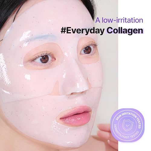 BIOHEAL BOH Collagen Remodeling Serum + Gel Mask | Firming & Pore-Tightening Skincare Set with Collagen & Peptides | Hydrating Daily Serum + 6 Hydrogel Masks