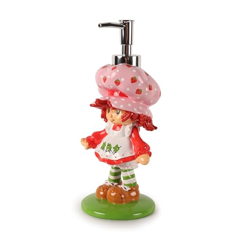 Kids Soap Dispenser - Strawberry Shortcake Resin Hand Pump for Bathroom & Kitchen - Multi