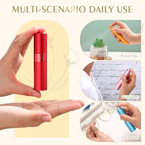 Honeydak 16 Pack Travel Spray Bottles - Multicolor 8ml Refillable Perfume Dispensers