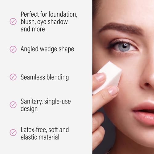 Artist’s Choice 500 Pack Makeup Wedges - Disposable Latex-Free Sponges for Foundation