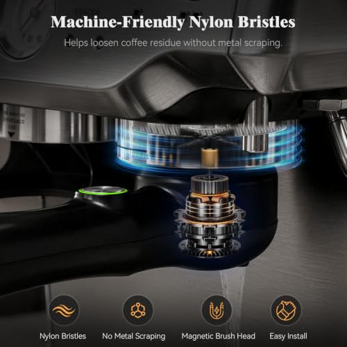 Electric Espresso Group Head Cleaning Brush for 54mm Breville & Sage Machines - Cordless Rechargeable