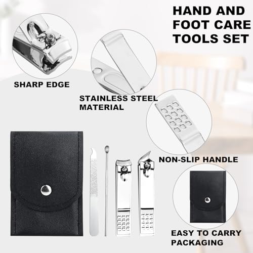 100 Sets Nail Clipper Set Bulk 4-in-1 Black Adult Personal Care Kit - Variation of Sets