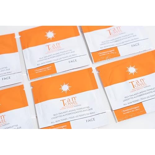 TanTowel Women's Face Tan Towelettes - 15 Pack, All, 15 Count (Pack of 1)