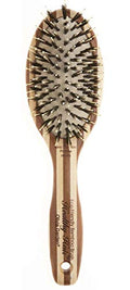Eco-Friendly Bamboo Ionic Paddle Hair Brush with Boar Combo - Healthy Hair