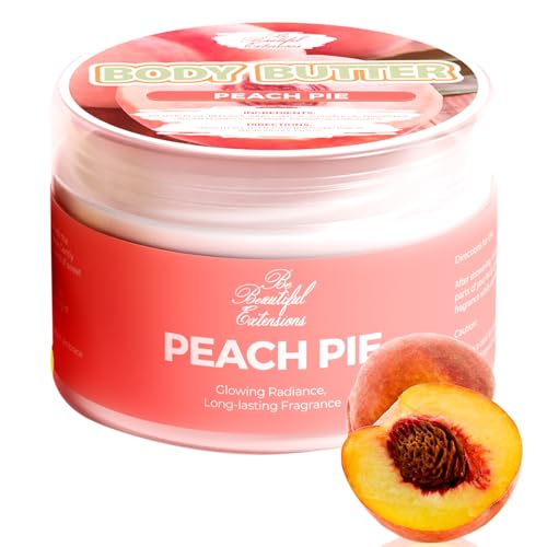 Peach Scent Body Butter - Long-Lasting Hydrating Moisturizer with Jojoba Oil 8oz