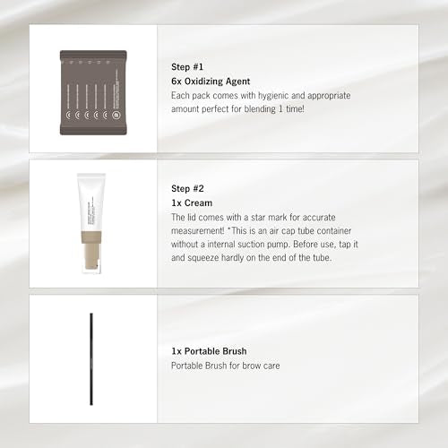 Ash Brown Eyebrow Tint Kit Long-Lasting Up to 4 Weeks with Aloe Vera & Moringa