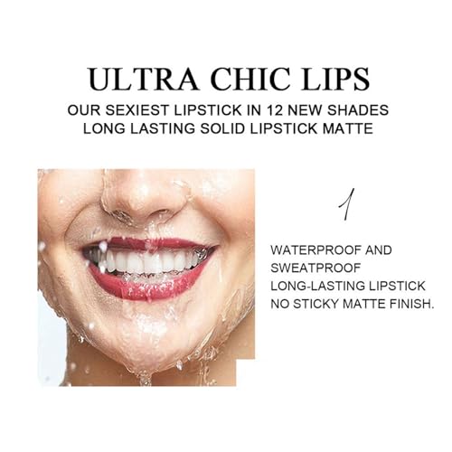 BONNIE CHOICE 6Pcs Matte Lipstick Set, Brown Nude Pink Purple Rose Red Matte Lipstick Sets for Women Velvet Lipstick Long Lasting Waterproof 24 Hours Lip Stick Makeup Valentine's Day Gift Sets (A)