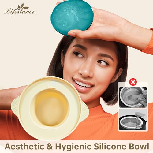 Lifestance Waxing Kit for Women & Men - White L3 Digital Warmer, Silicone Wax Pot Liner, Hair Removal Kit with 14.1oz Hard Wax Beads & Oil Spray, Professional for Home Brazilian Bikini Face Leg Body