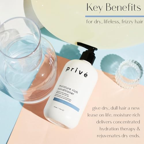 Prive Moisture Rich Conditioner 10 Oz Deep Moisturizer for Dry Hair