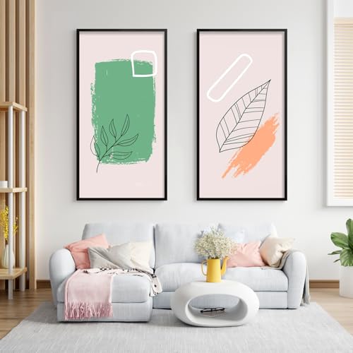 Black 24x48 Wall Picture Frame - HD Plexiglas for Vertical or Horizontal Display