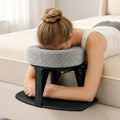 Grey Adjustable Bed Massage Headrest with Arm Rest & Face Pillow for Home Relaxation
