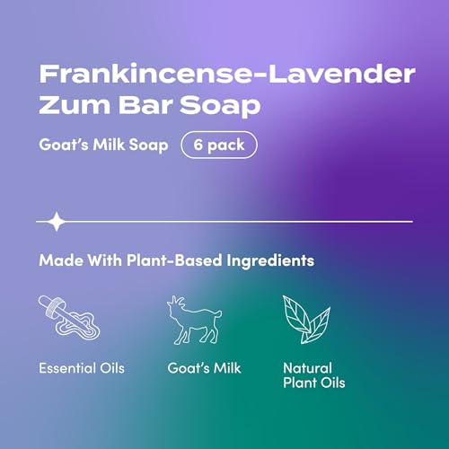 Goat's Milk Soap Bar with Frankincense & Lavender - 3 oz Pack of 6