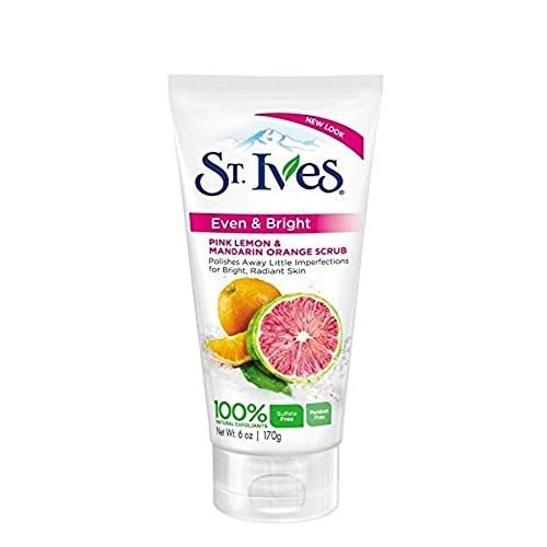 St. Ives Even & Bright Face Scrub Pink Lemon and Mandarin Orange 6 oz (Pack of 12)