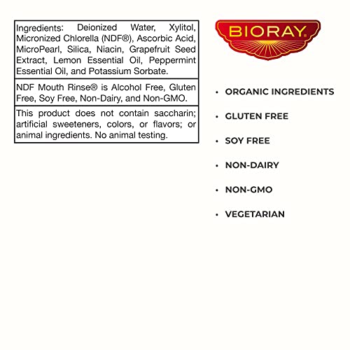 BIORAY NDF Mouth Rinse - Alcohol-Free Oral Detox & Detoxification, 4 fl oz