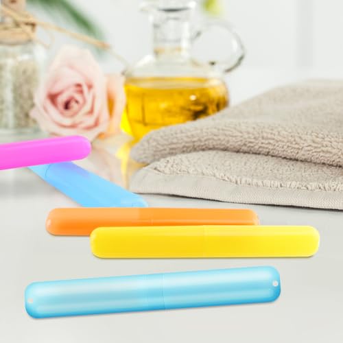 Travel Toothbrush Case 50PCS Bulk Set for Kids & Adults - Compact, Durable & Colorful