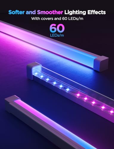 Govee RGBIC LED Strip Lights 16.4ft with Covers, Smart WiFi Control, APP, Voice Compatible