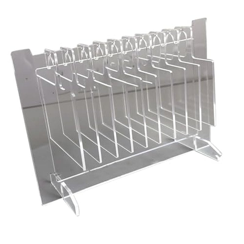 Hapivida Nail Art Display, Acrylic Hanging Transparent Nail Hanger Display Board Nail Sample Organizer Stand with 10pcs Hanger