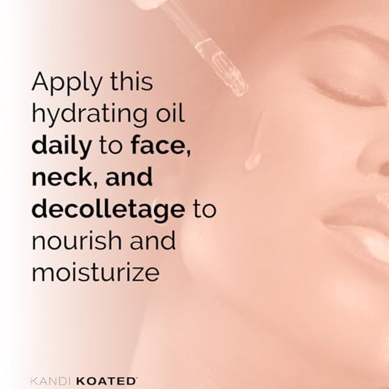 Kandi Koated Age-Renewal Face & Neck Oil Burruss ? Botanical Oil with Jojoba, Vitamin C, Green Tea & Coffee Extract ? Hydrating, Firming, Vegan Skincare, 1 fl oz