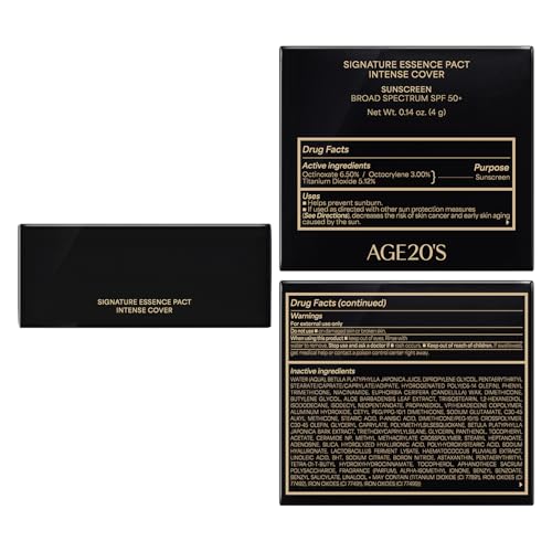 [MINI SIZE] AGE20'S Signature Essence Pact | 29W | Vegan Korean Cushion Foundation | Pack of 1 | Cream Foundation, Dewy & Glow Finish, Natural Coverage, SPF 50+ | 0.14 oz