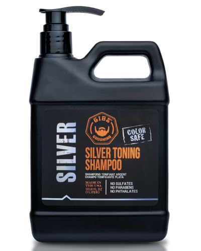 GIBS Grooming Silver Toning Shampoo Vanilla - 33.8 oz, Sulfate & Paraben Free