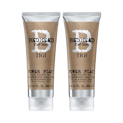 TIGI Bed Head Hair Gel for Men, Power Play 2-Pack ? Firm Finish, Anti-Humidity, Frizz Control Hair Care Products for Men, 6.76 Oz Ea