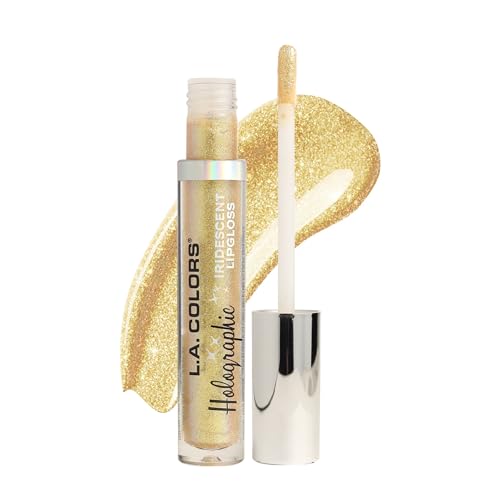 L.A. COLORS Holographic Iridescent Lipgloss, Gold Rush CLG422