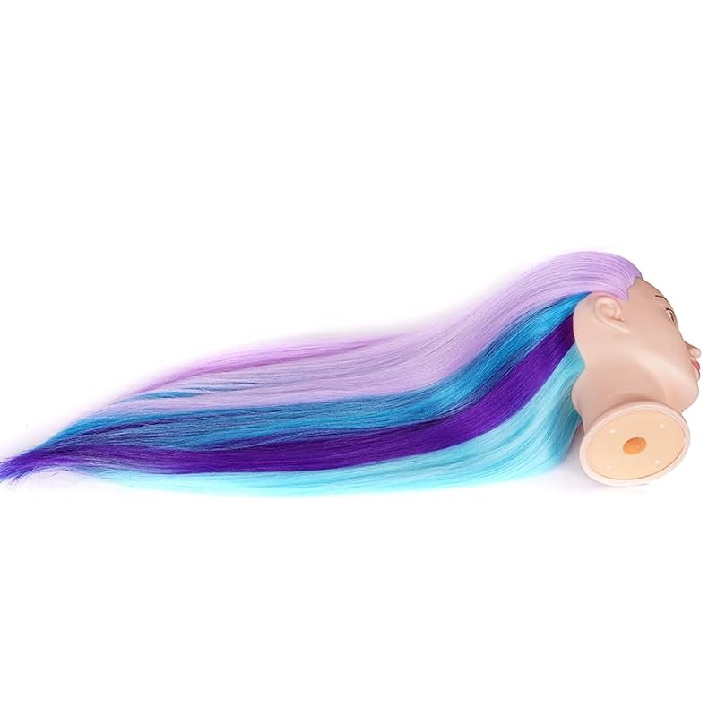 Mannequin Head with Hair 26" Cherry Blossom 4-Color Synthetic Styling Manikin