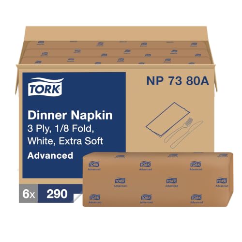 White 6 x 290 3-Ply Dinner Napkins - Extra Soft, Recycled, Eco-Friendly