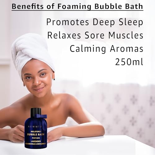 Deep Sleep Melatonin Bubble Bath with Lavender Chamomile - Moisturizing Relaxing Spa Gift