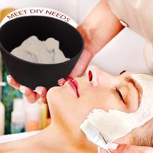 Plastic Facial Mask Mixing Masks Set - DIY Skincare Mixing Tool Kit Mud Masks Bowls Skin Care Mixing Tools Microwavable Silicone Bowl Cosmetic Beauty Tool for Home Salon