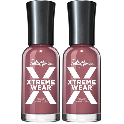 Sally Hansen Xtreme Wear Nail Polish, Streak-Free, Shiny Finish, Long-Lasting Nail Color, Mauve Over, 0.12 fl oz (Pack of 2)