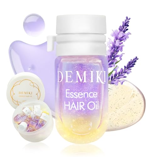 DEMIKI Frizz Control Hair Oil Capsules - Coconut & Lavender, Purple Variation