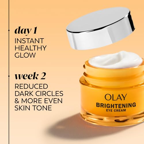 Olay Brightening Vitamin C Eye Cream 0.5 Fl Oz - Hydrating Under Eye Treatment for Dark Circles & Dull Skin