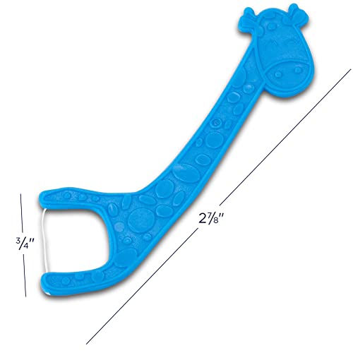 Practicon SmileGoods Giraffe Flossers Box of 200 - Individually Wrapped Dental Floss Picks