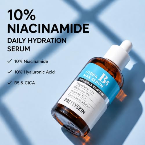 Niacinamide Face Serum with Hyaluronic Acid & Vitamin B5 - Hydrating Skin Care for All Skin Types, 1.69 fl oz