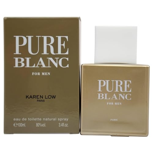 Karen Low Pure Blanc Men's Eau De Toilette Spray 3.4 Fl Oz - Musk & Amber