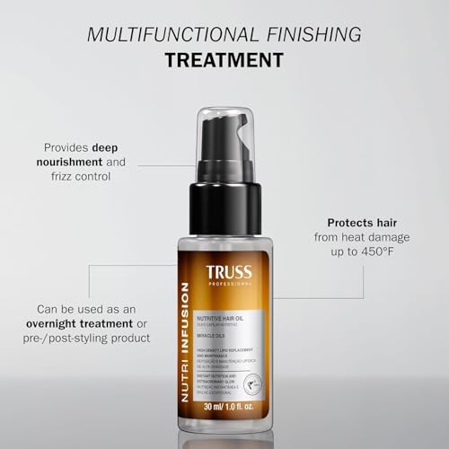 TRUSS Hair Oil for Frizz Control & Heat Protection - 1 fl oz