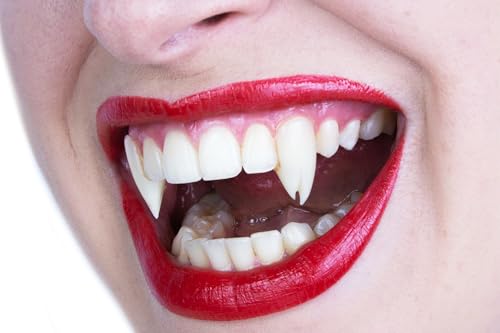 Split Deluxe 18mm Fangs for Scarecrow Viper Costume Accessory