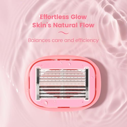 Travel Razors for Women & Men Self-Cleaning, Quick, Smooth, and Safe Self-Stropping Razor Blades for Shaving Head, Legs, Arms, Body (Pink)