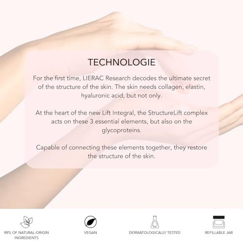 Lierac Lift Integral Firming & Wrinkle Face Cream - Face Moisturizer with Collagen, Elastin & Hyaluronic Acid, Moisturizer Reduces Appearance of Wrinkles Suitable for Women's Sensitive Skin - 50ml