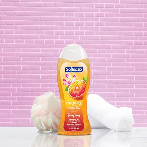 Softsoap Body Honeysuckle & Orange Burst Body Wash Pack of 4 - 20 Fl Oz Each