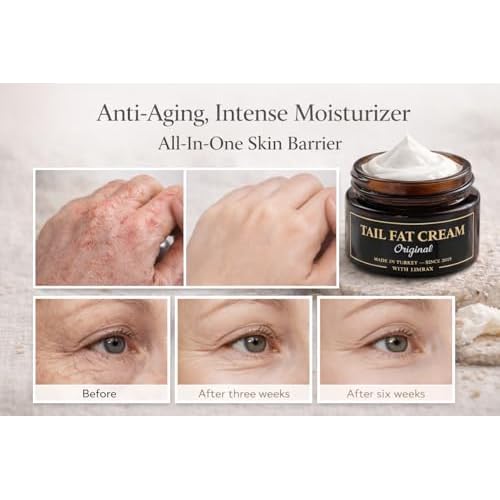 Tail Fat Cream ? Grass Fed Beef Tail Tallow Face Moisturizer for Dry & Sensitive Skin ? Age-Defying Hydration with Hyaluronic Acid, B3 & B5, Botanical Extracts ? Skin Barrier Support ? Natural